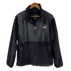 The North Face Full Zip Plush Osito Denali Jacket Black Womens Large Polartec